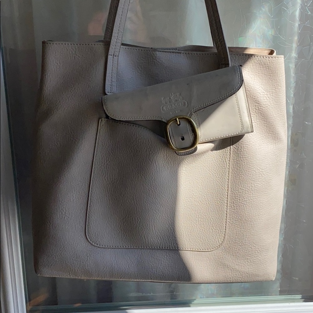 Joy Susan & Coach wallet cream color tote bag